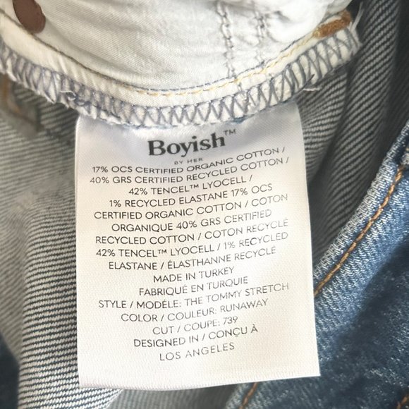 Boyish The Tommy Stretch Distressed High-Rise Straight Jeans in Wild Times - Picture 12 of 13